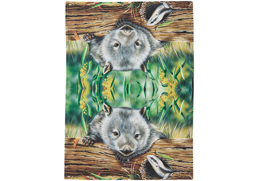 Fauna of Aus - Wombat & Lizard Kitchen Towel