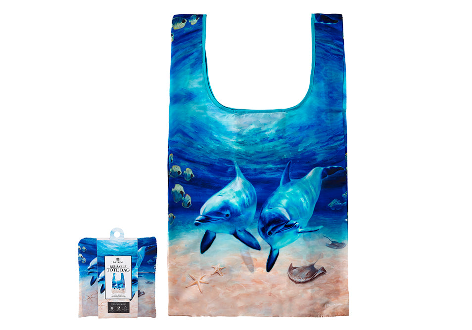 Playful Dolphins - Underwater Buddies Reusable Shopping Bag