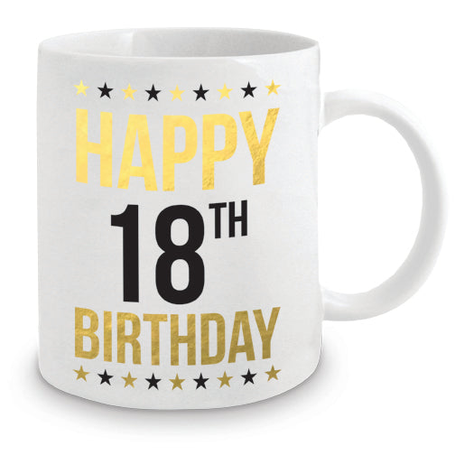 Happy 18th Birthday Gold Mug