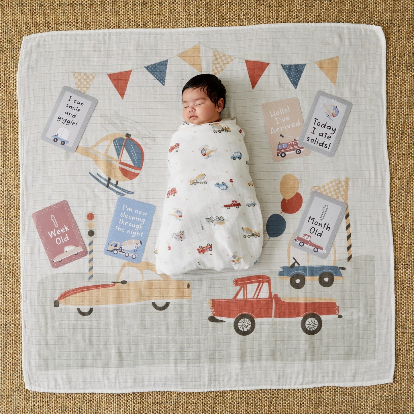 Milestone Muslin Set - Transport