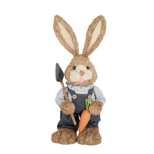 Sam Straw Bunny with Shovel