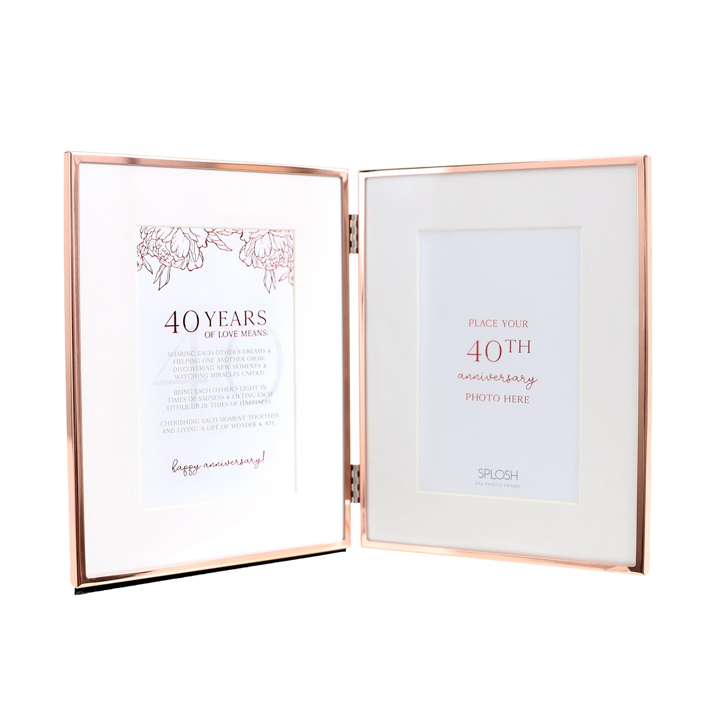 40th Anniversary Double Photo Frame