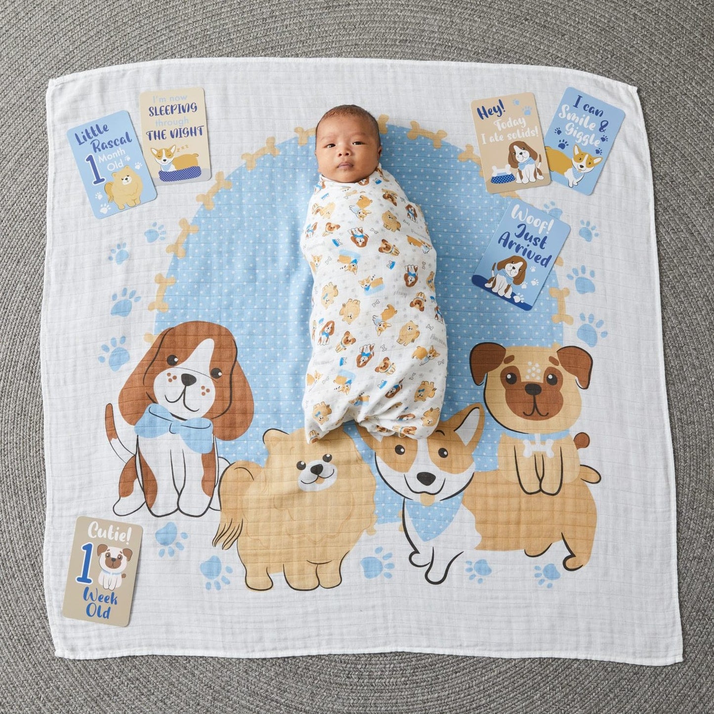 Milestone Muslin Set - Pawsome