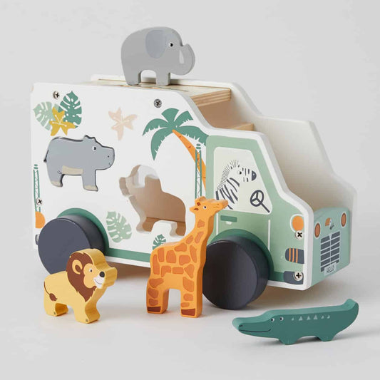Wooden Animal Truck