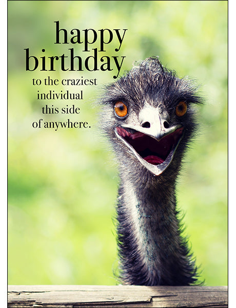 Animal Affirmations Card - Happy Birthday (Emu)