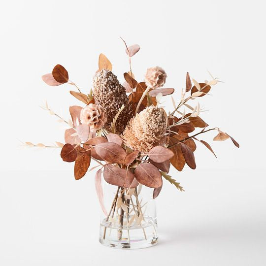 Rust Banksia Acorn Mix In Vase
