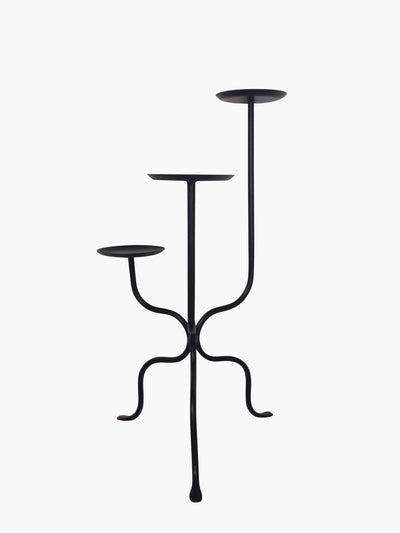 Tall 3 Tealight Candle Holder Iron Stand