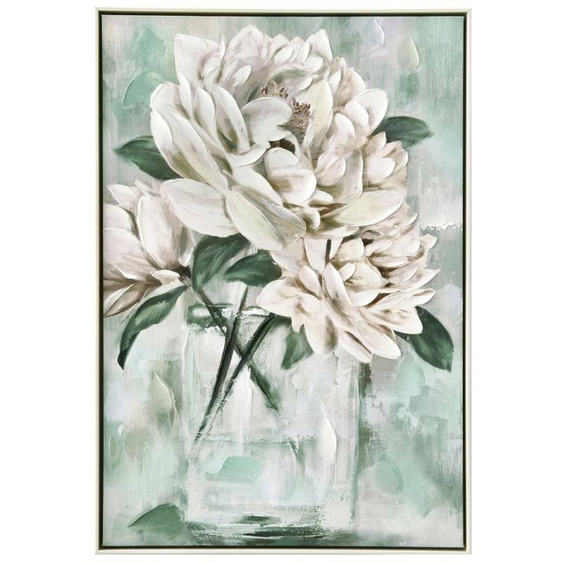 Snowy Peonies Painting