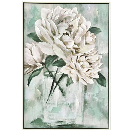 Snowy Peonies Painting