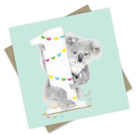 Card - Birthday Aussie Animals: “Koala” Age 1