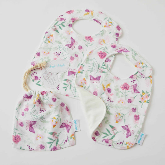Muslin Bib 2pk - Butterfly