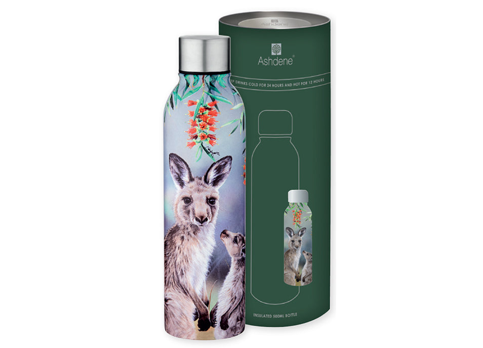 Fauna of Aus - Kangaroo & Joey Drink Bottle