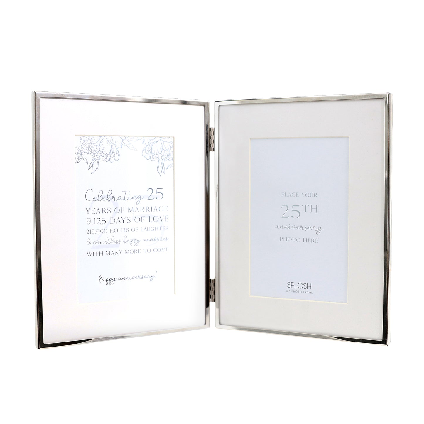 25th Anniversary Double Photo Frame