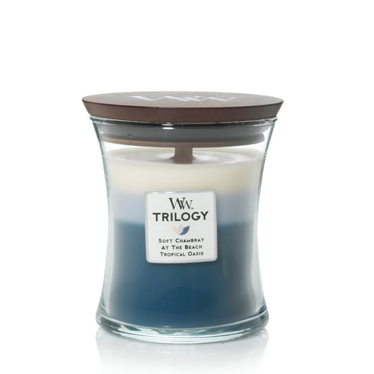 WoodWick Medium Trilogy Candle - Beachfront Cottage