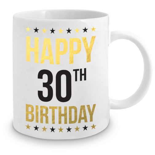 Happy 30th Birthday Gold Mug