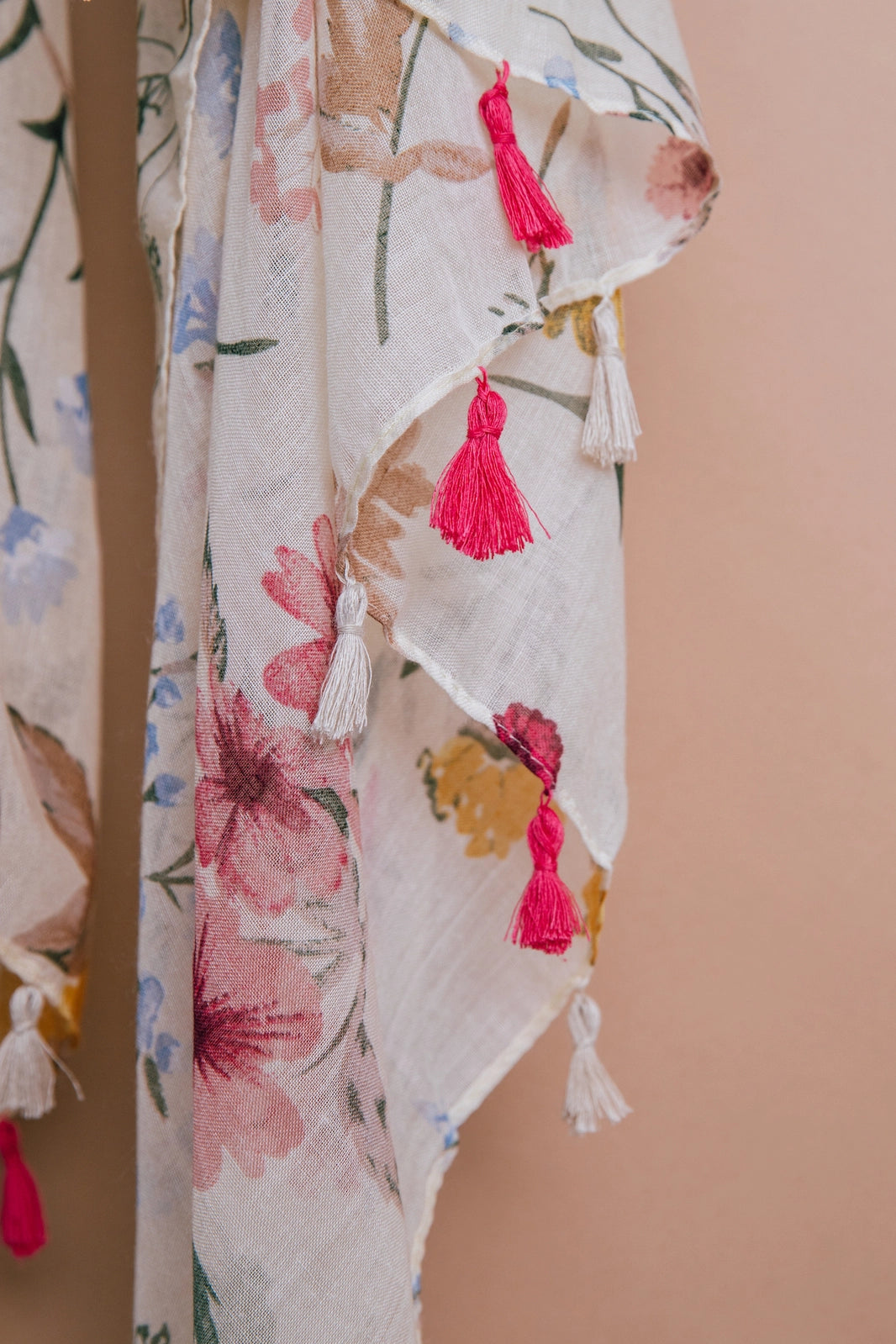 Ivory Multi Floral Garden Scarf