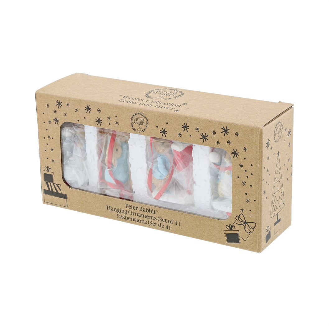Beatrix Potter Winter - Peter Rabbit Hanging Ornaments (S/4)