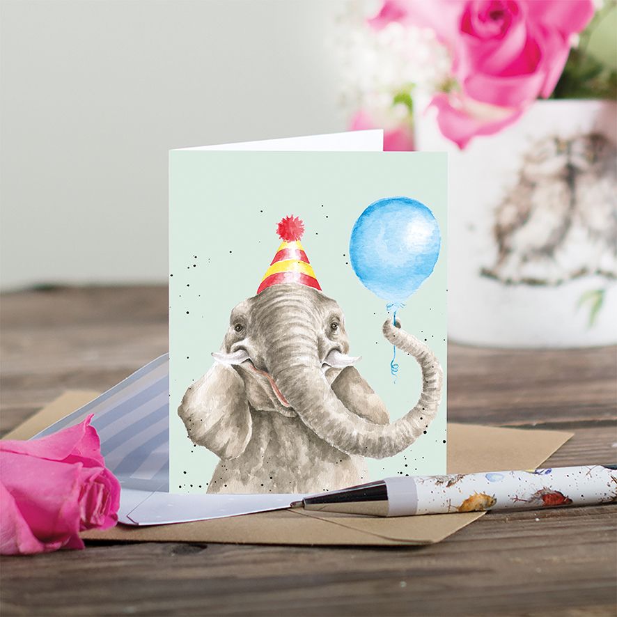 Wrendale Designs Mini Gift Card - Let's Get This Party Started (Elephant)