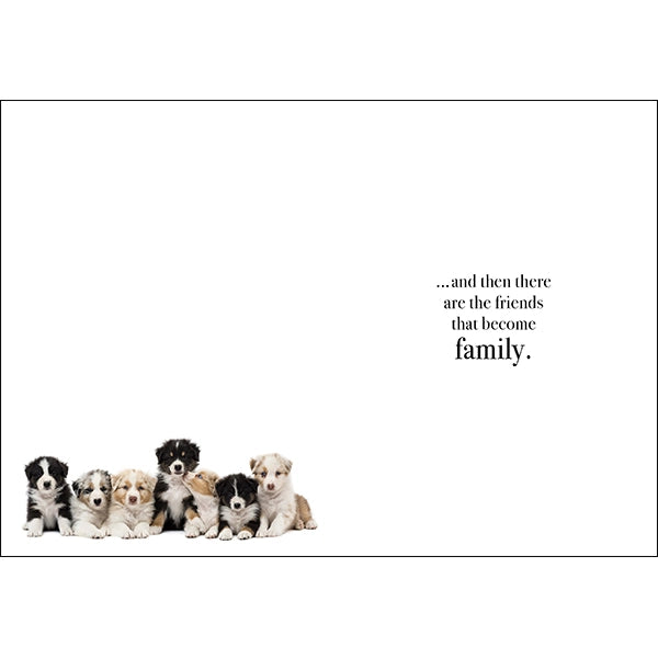 Animal Affirmations Card - There Are Friends, There Is Family... (Dog)