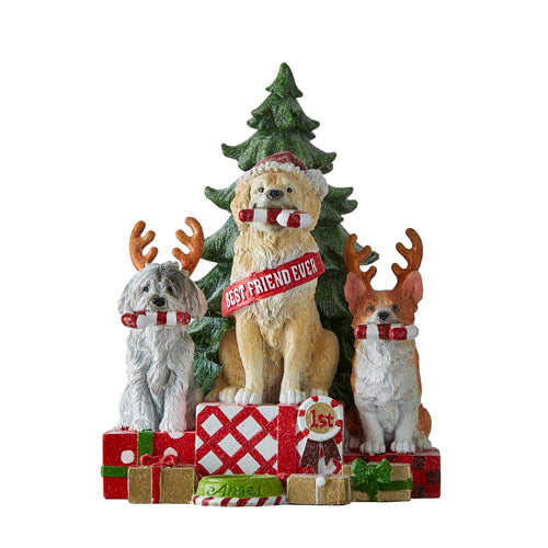 RAZ Tartan Tidings - Holiday Dogs Figurine