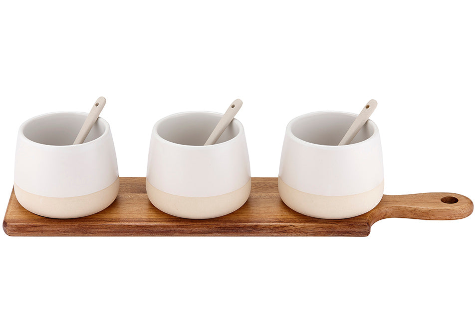 Host White Bowl & Spoon Serving Paddle