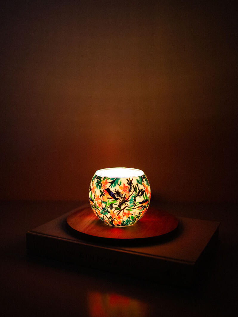 Mistletoe Bird Tealight Candle Holder