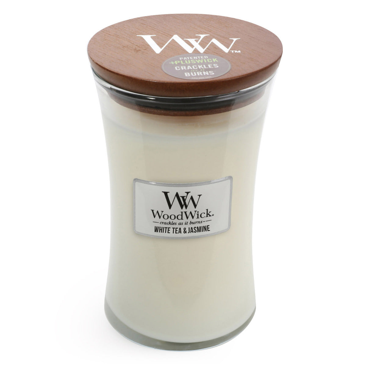 WoodWick Large Candle - White Tea & Jasmine