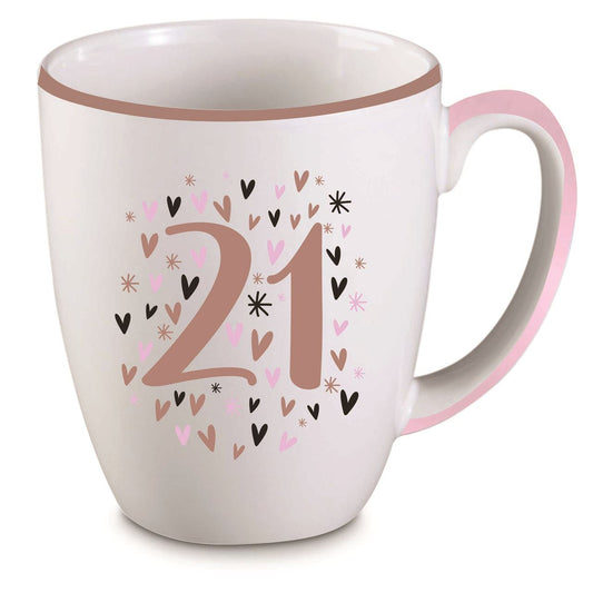 21st Birthday Pastel Heart Mug