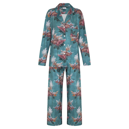 Green Floral Long Pyjamas