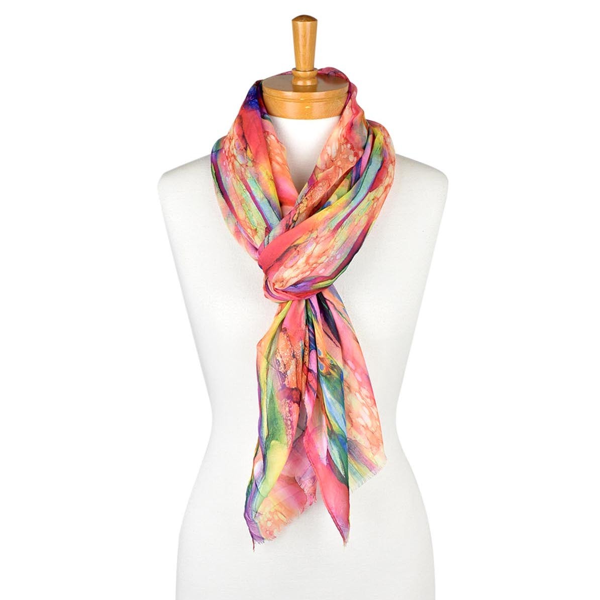 Rose Royal TieDye Scarf
