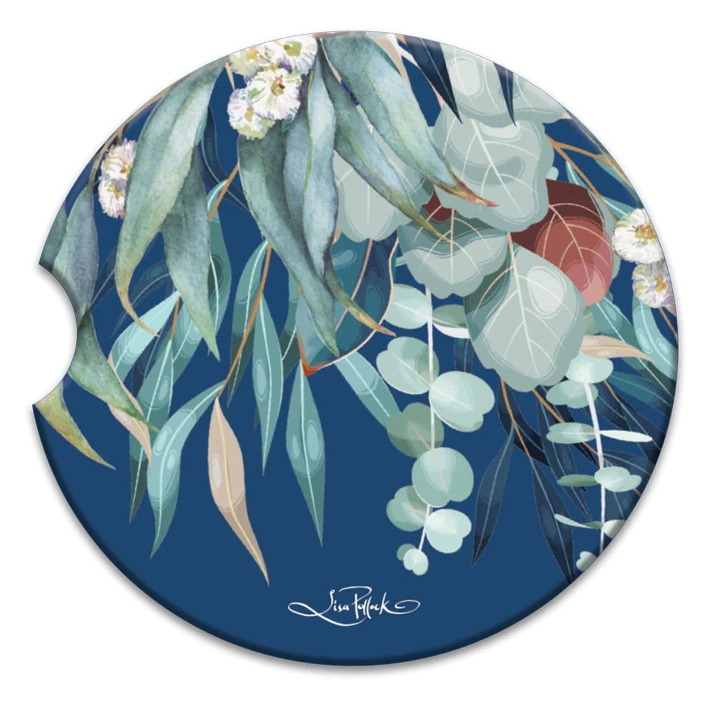 Ceramic Absorbent Car Coaster - Native Eucalypt