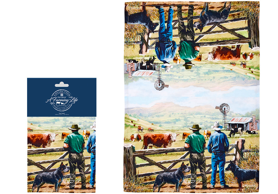 A Farming Life - Observing The Herd Kitchen Towel