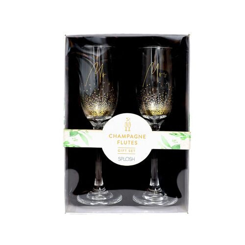 Mr & Mrs Champagne Flute Set