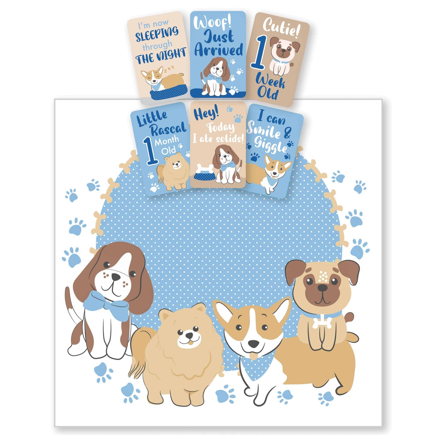 Milestone Muslin Set - Pawsome