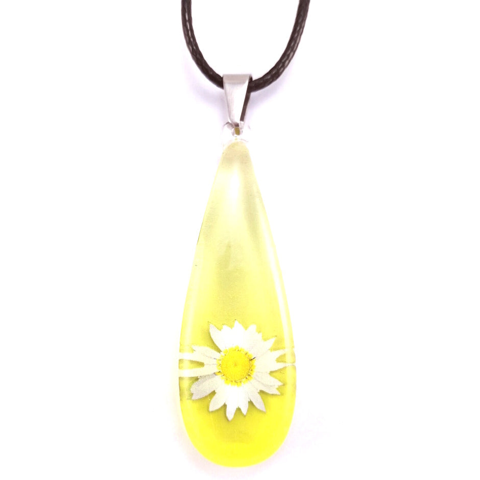 Huia Giftware Pendant - Opaque Daisy (Yellow)