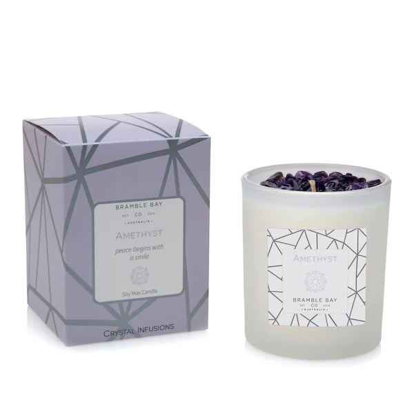 Crystal Infusions Candle - Amethyst (Vanilla Lavender)