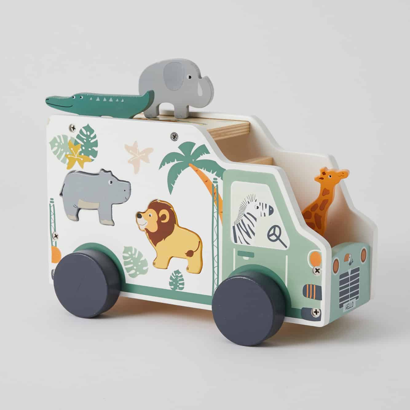 Wooden Animal Truck