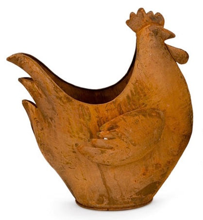 Rust Chicken Planter (Large)