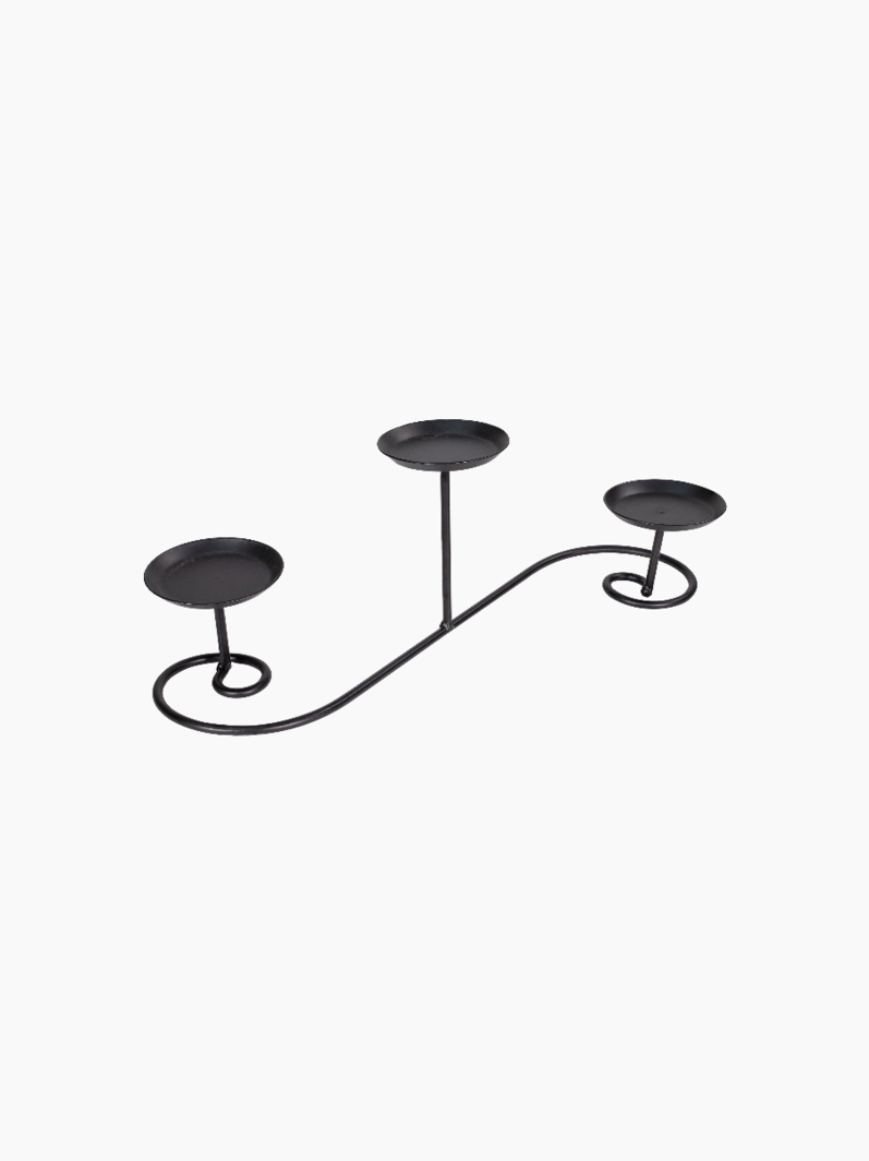 Long 3 Tealight Candle Holder Iron Stand
