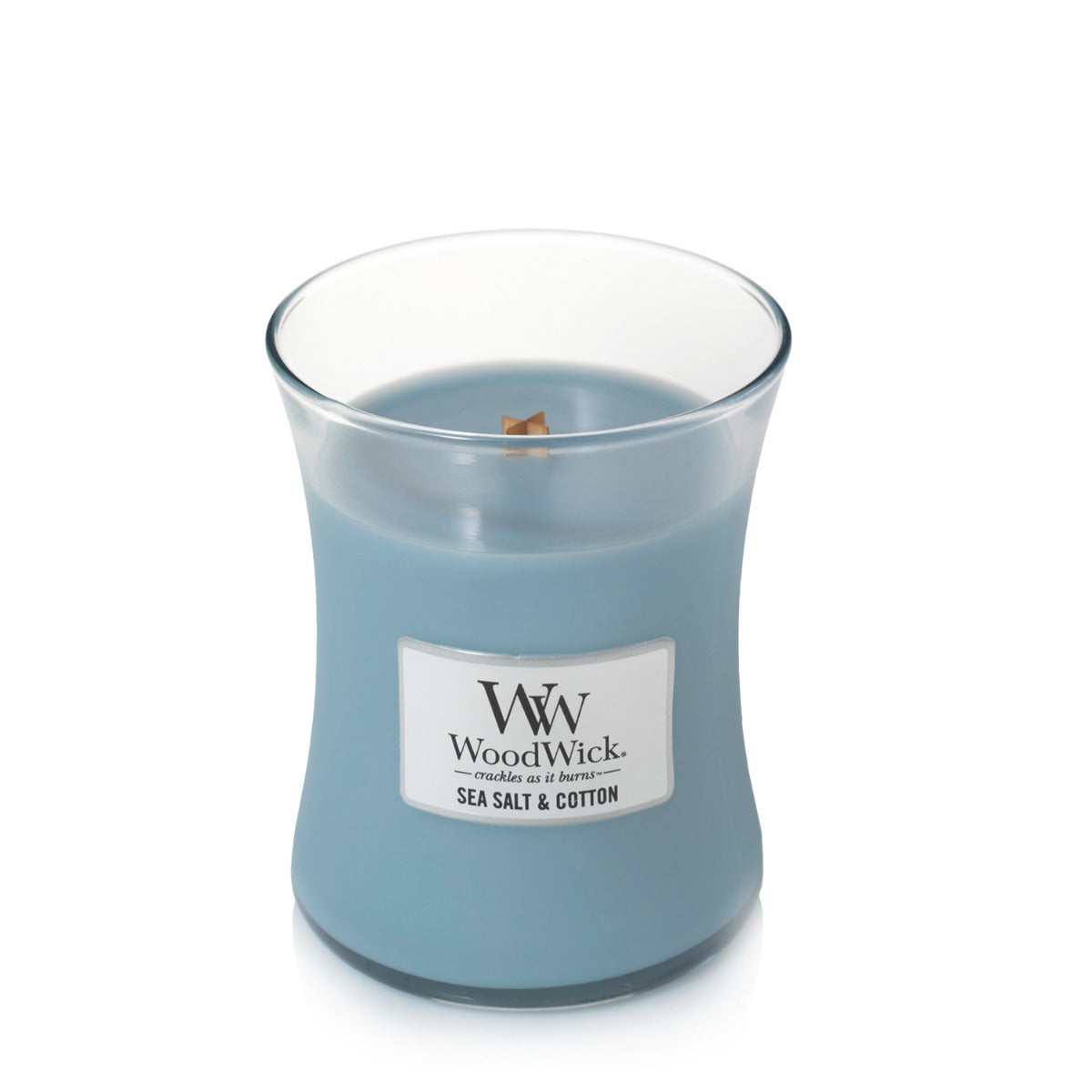 WoodWick Medium Candle - Sea Salt & Cotton
