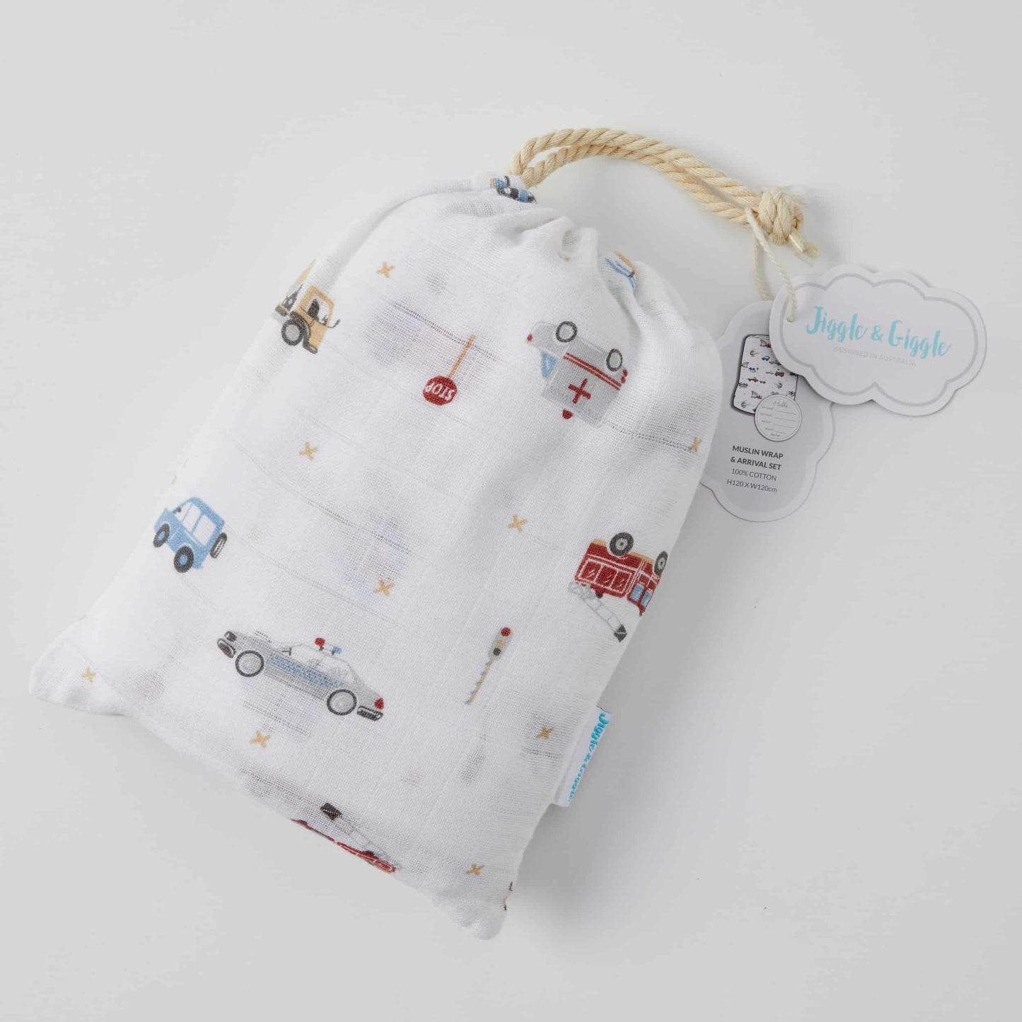 Muslin Wrap & Arrival Card - Transport