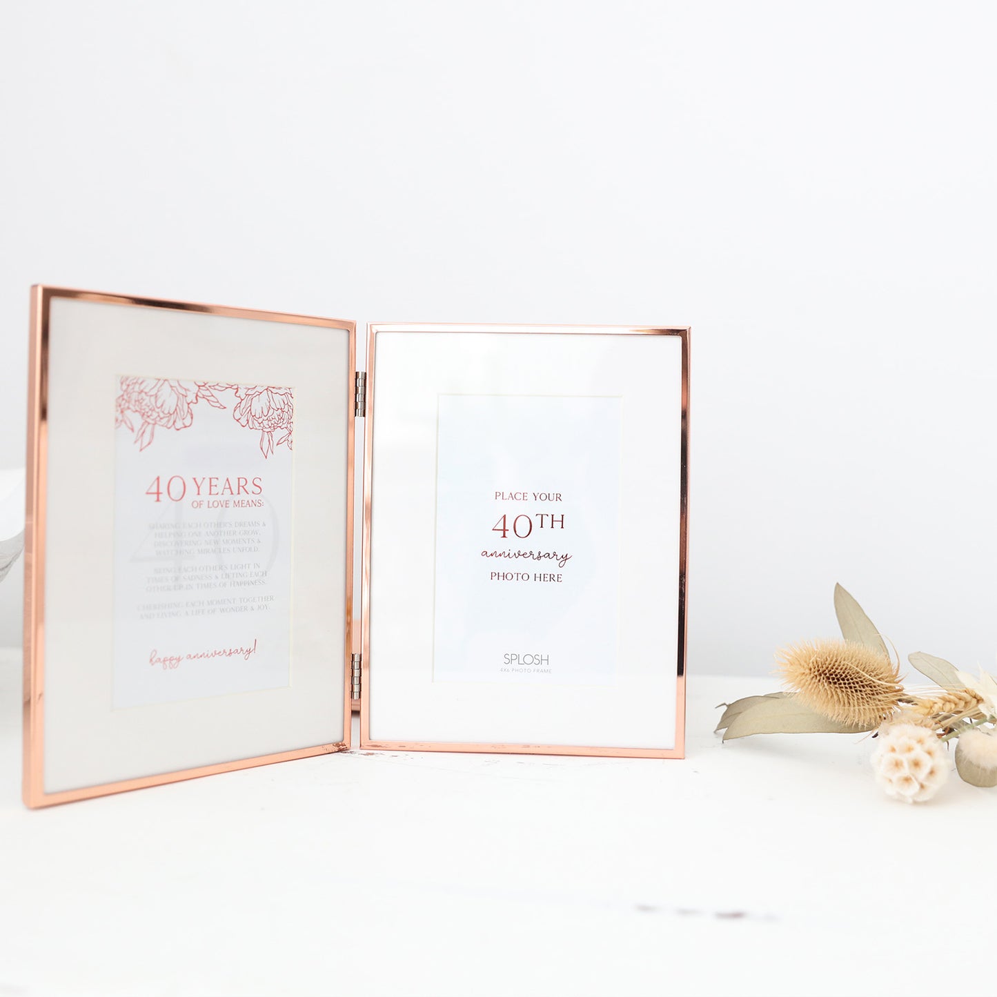 40th Anniversary Double Photo Frame
