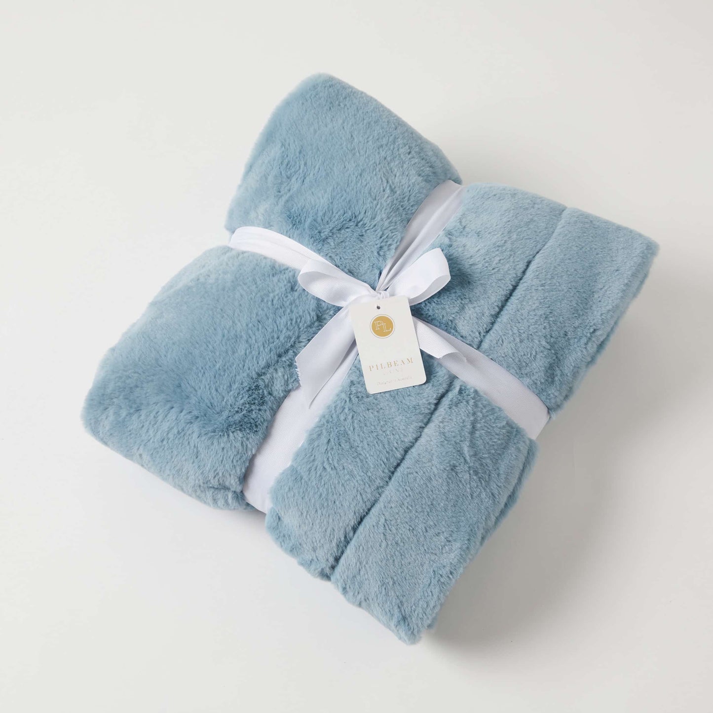 Muse Faux Fur Throw - Vintage Blue