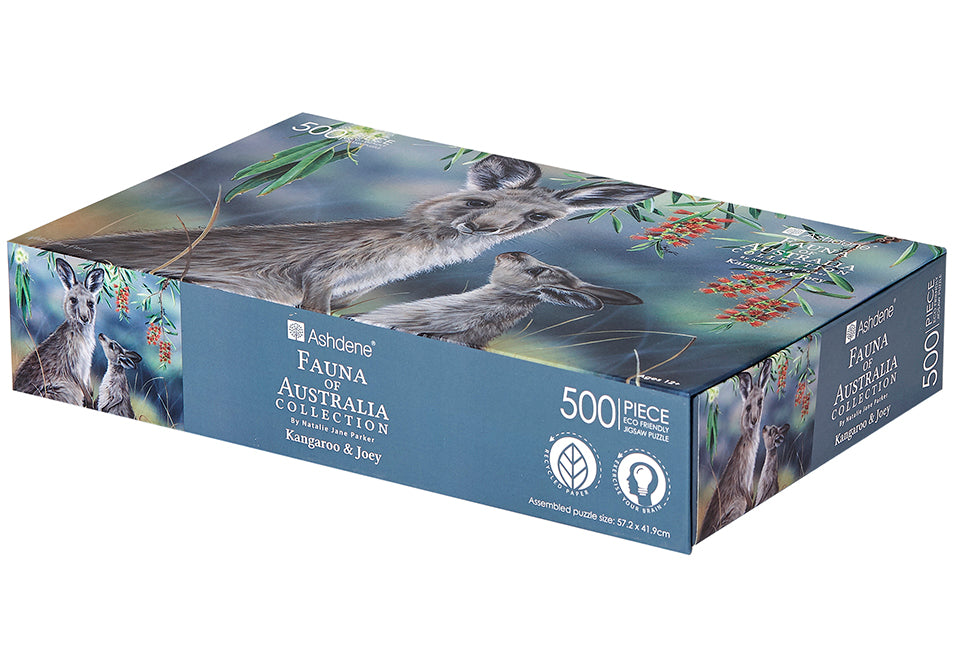 Fauna of Aus - Kangaroo & Joey 500 Piece Puzzle