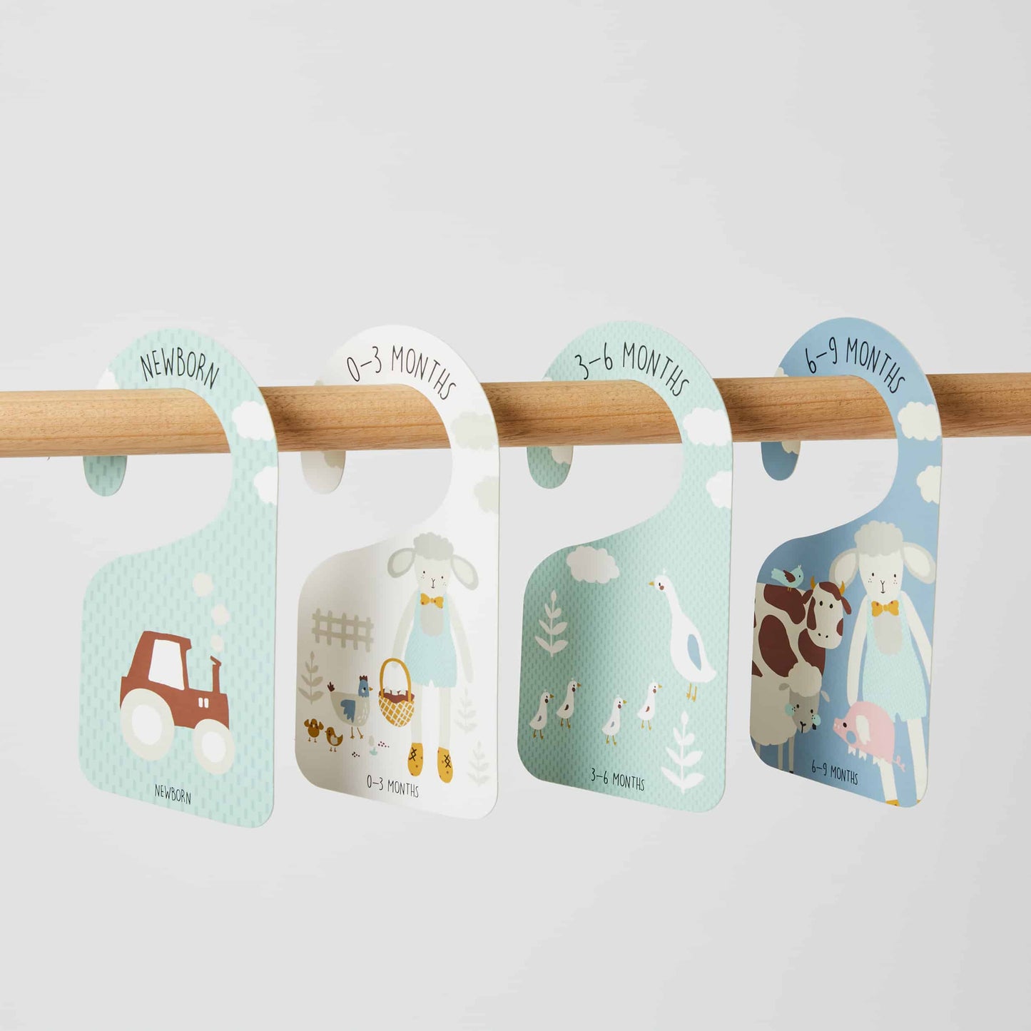 Farm Fun Baby Wardrobe Size Dividers