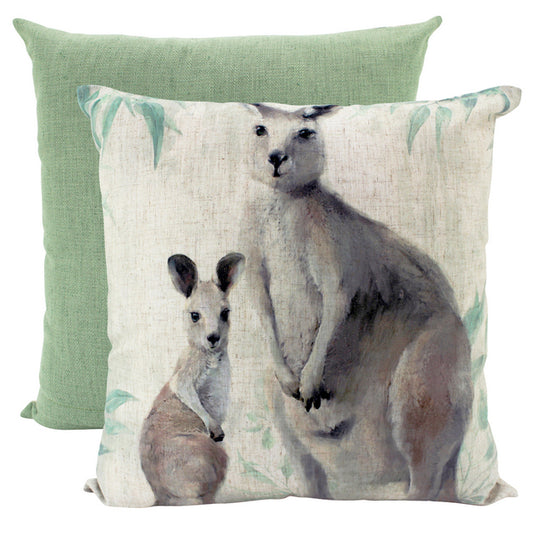 Kangaroos Linen Cushion (50cm)