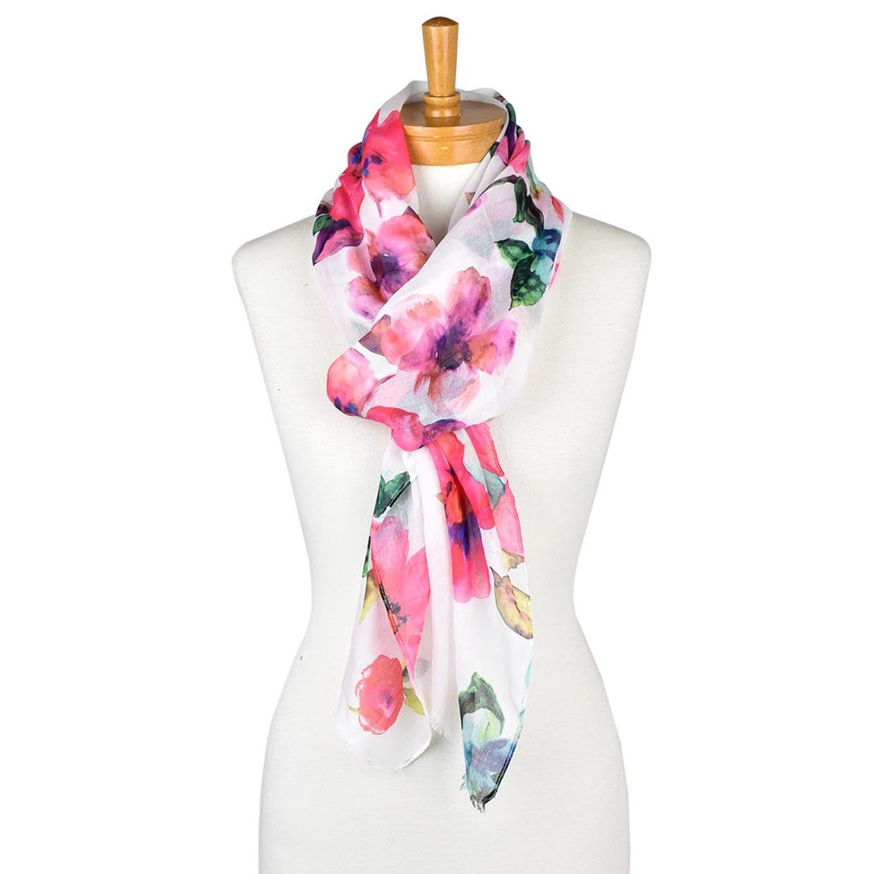 Rose Flower Painting Scarf