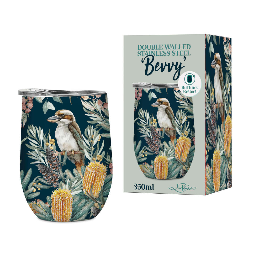 Double Walled Stainless Steel 'Bevvy' Mug (350ml) - Bush Guardian
