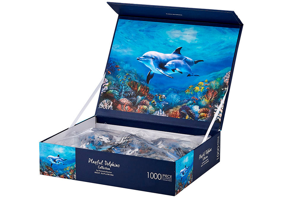 Playful Dolphins - Reef Exploring 1000 Piece Jigsaw Puzzle