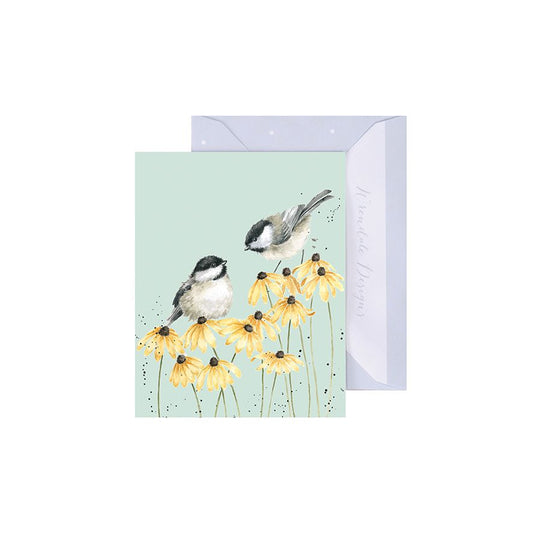 Wrendale Designs Mini Gift Card - Chickadees (Birds)